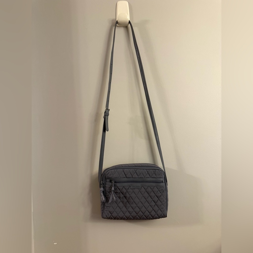 Vera Bradley Gray Quilted Crossbody Bag — Adjustable Strap